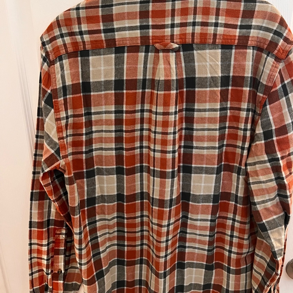 Eddie Bauer Shirt Adult L Plaid Flannel Button Up 100% Cotton Mens EUC - Picture 6 of 6